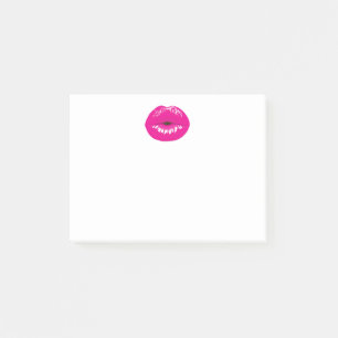 Hot Pink Lips Glamourous Illustration Post-it Notes
