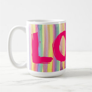 Hot Pink LOVE Coffee Mug