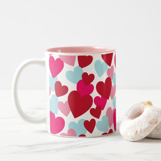 Hot Pink Love Mug (With Donut)