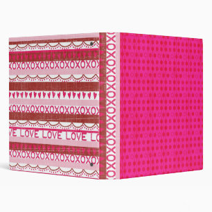 Hot Pink Love Scrapbook Binder