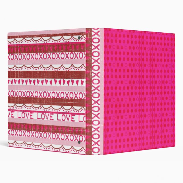 Hot Pink Love Scrapbook Binder (Background)