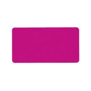 Hot Pink Magenta Fuchsia Solid Colour Background Label