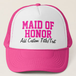 Hot Pink Maid of Honour Hat