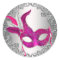 Hot Pink Mask Masquerade Envelope Seal Favour