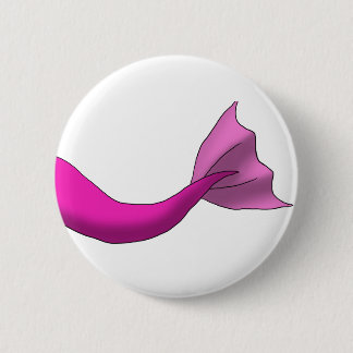 Hot Pink Mermaid Tail 2 Inch Round Button