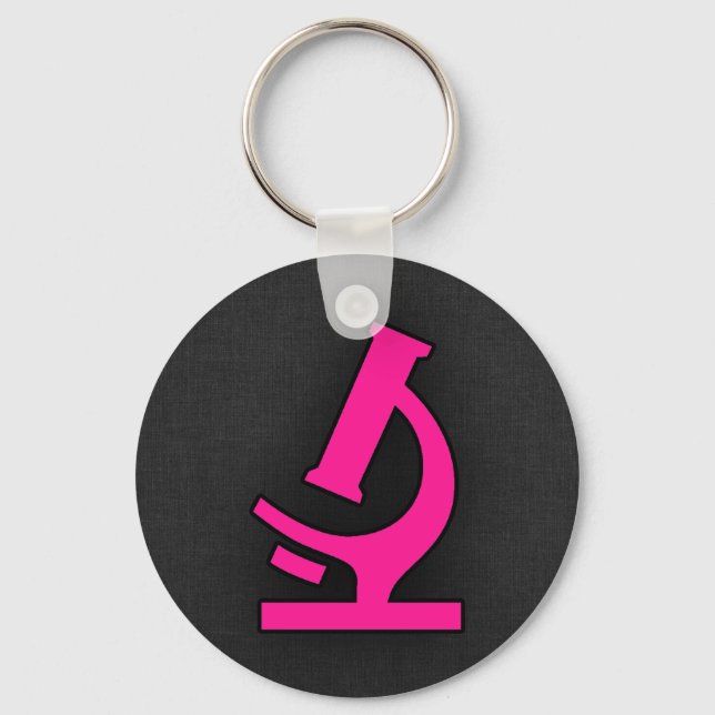 Hot Pink Microscope Keychain (Front)