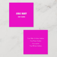 Hot Pink Modern Bold Bright Colourful Simple Class