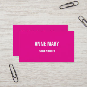 Hot Pink Modern Bright Colourful Professional 2025 Business Card