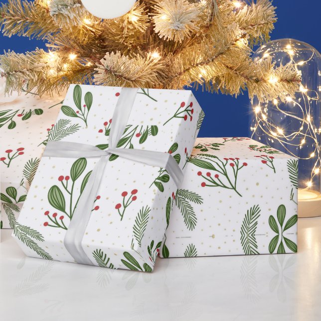 Hot Pink Modern Groovy Christmas  Wrapping Paper (Holidays)