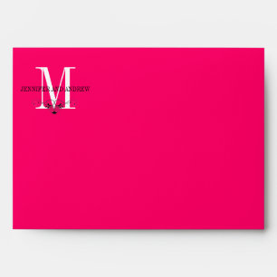 Hot Pink Monogram Chandelier A7 Envelopes