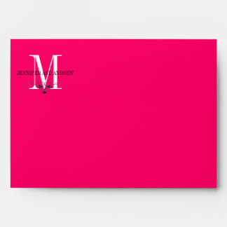 Hot Pink Monogram Chandeliers Envelopes