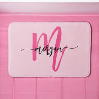 Hot Pink Monogram Girl's Dorm Room
