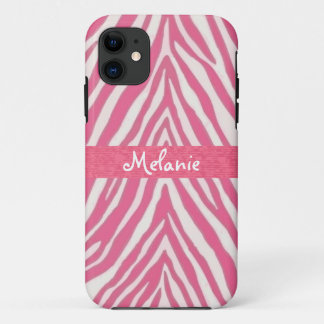 Hot Pink Monogram iPhone Case