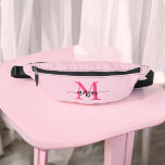 Hot Pink Monogram Name Girl's Script  Fanny Pack<br><div class="desc">Add a pop of colour to your outfit with our Hot Pink Monogram Name Girl's Script Fanny Pack! Featuring a vibrant hot pink design, this fanny pack is personalized with your name in an elegant script font for a custom touch. Perfect for carrying essentials while keeping your hands free, it...</div>
