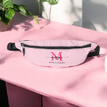 Hot Pink Monogram Name Girl's Script  Fanny Pack<br><div class="desc">Add a pop of colour to your outfit with our Hot Pink Monogram Name Girl's Script Fanny Pack! Featuring a vibrant hot pink design, this fanny pack is personalized with your name in an elegant script font for a custom touch. Perfect for carrying essentials while keeping your hands free, it...</div>