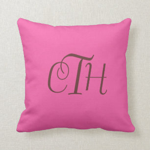 Hot Pink Monogram Pillow Customize