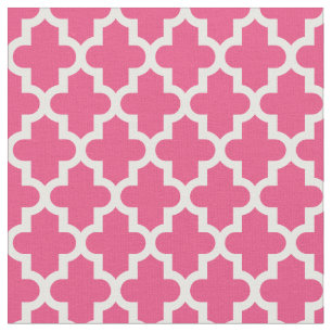 Hot Pink Moroccan Print Fabric