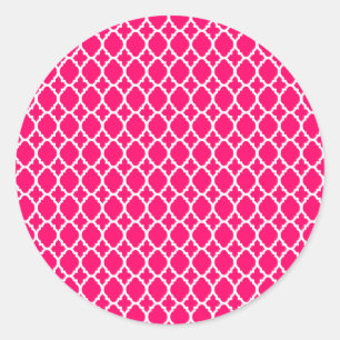 Hot Pink Moroccan Tile Stickers