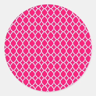 Hot Pink Moroccan Tile Stickers