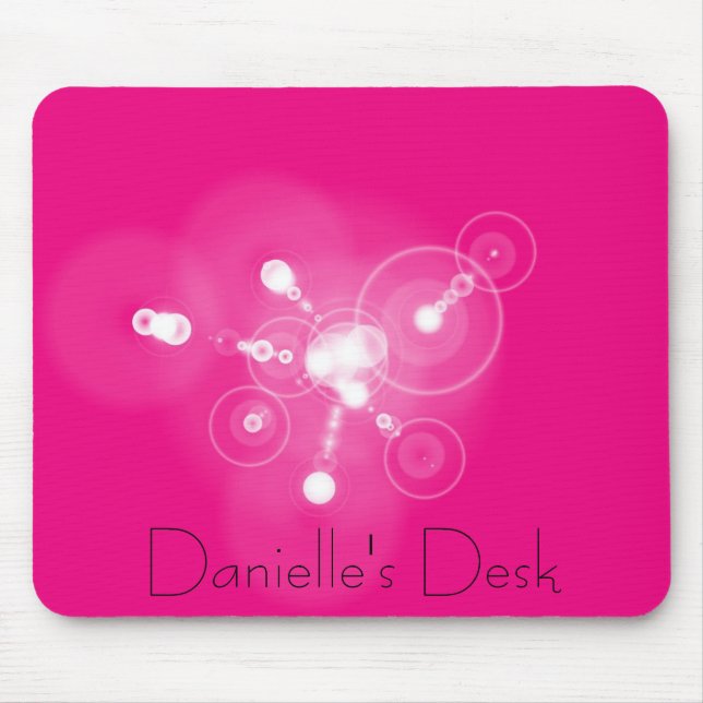 Hot Pink Mousepad (personalized) (Front)
