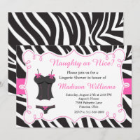 Hot Pink Naughty or Nice Lingerie Bridal Shower