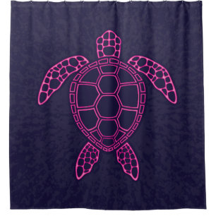 Hot Pink Neon Lava Sea Turtle Design