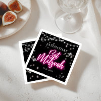 Hot Pink Neon-Themed Bat Mitzvah 
