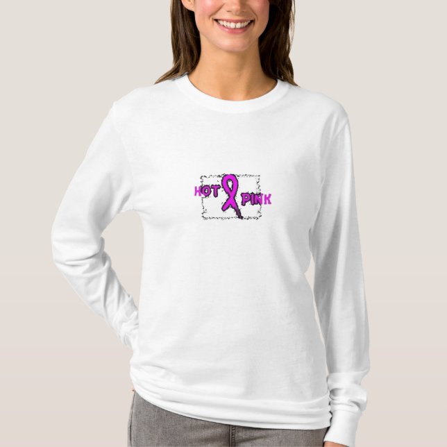 Hot Pink/Not Afraid Long Sleeve T-Shirt (Front)