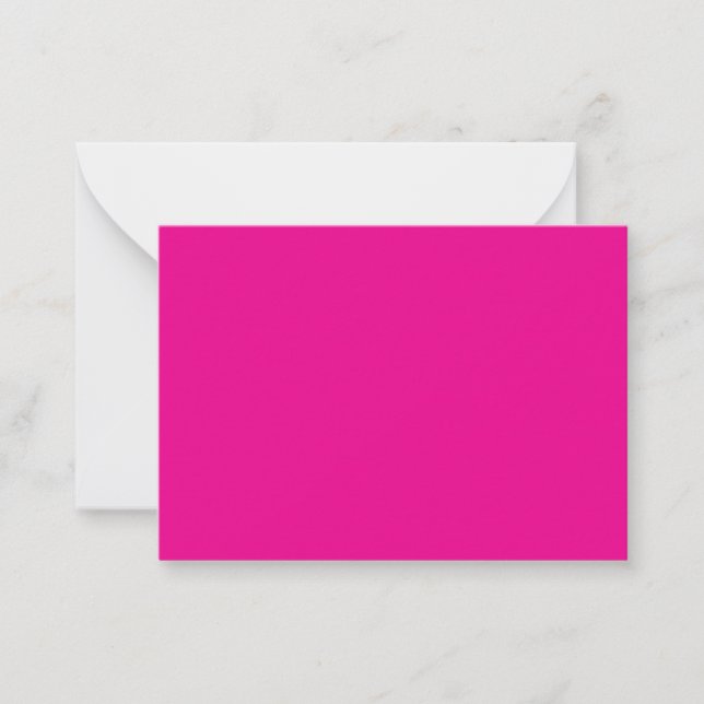 Hot Pink Note Card on Marble (Front)