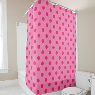Hot Pink On Pink Polka Dots Pattern Design