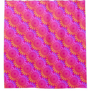 Hot Pink Orange Floral Patterns Modern Colorful