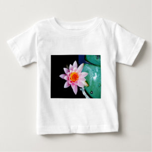 Hot Pink & orange lotus water lily flower Baby T-Shirt