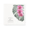 Hot Pink Orchids on Monstera Tropical Wedding