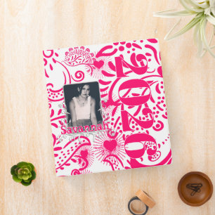 Hot Pink Paisley Class of  Binder