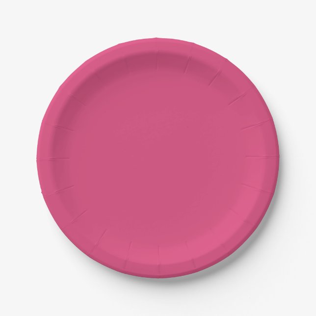Hot Pink Paper Plate (Front)