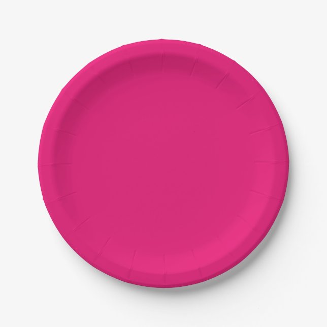 Hot Pink paper plates (Front)