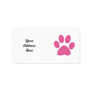 Hot pink Paw.png Label