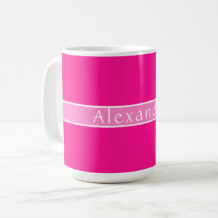 Hot Pink Personalized Name Coffee Mug