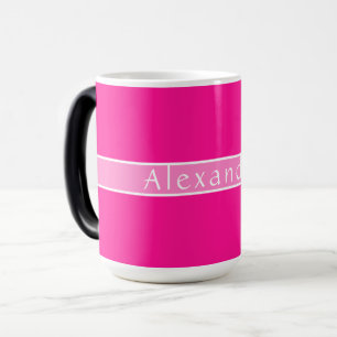 Hot Pink Personalized Name Magic Mug