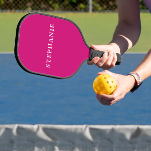 Hot Pink Personalized Name Pickleball Paddle