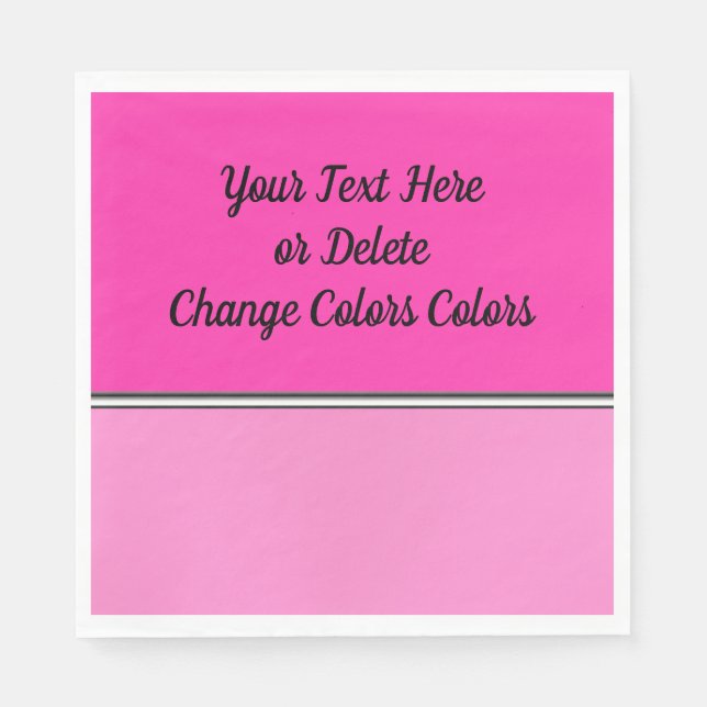 Hot Pink Personalized Napkins for Her (Front)