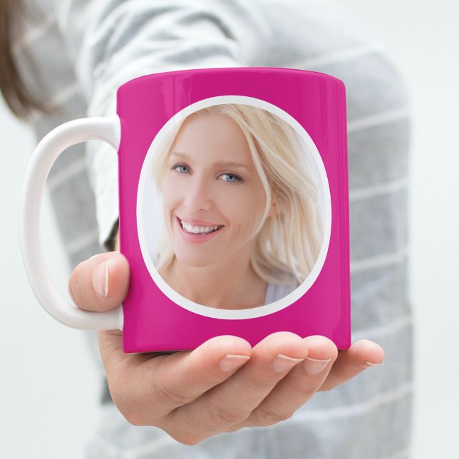 Hot pink photo coffee mug (Creator Uploaded)
