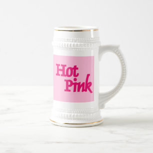 Hot Pink pink left hand white stein gold trim