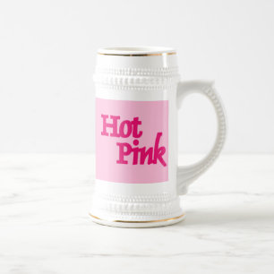 Hot Pink pink left hand white stein gold trim
