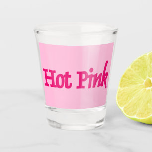 Hot Pink pink shot glass