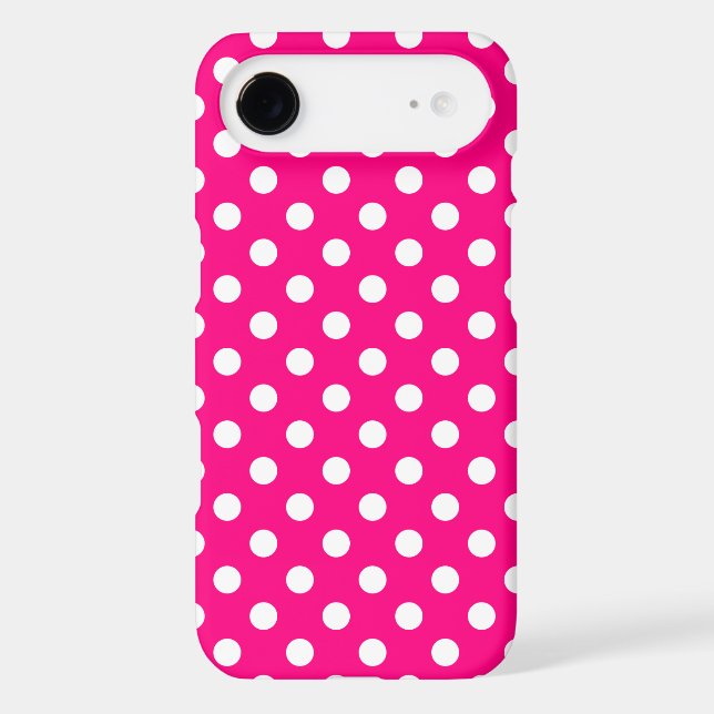 Hot Pink Polka Dot Iphone 4/4S Case (Back)