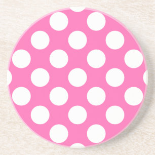 Hot Pink Polka Dots Coaster