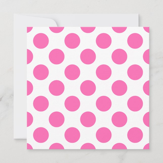 Hot Pink Polka Dots Invitation (Front)