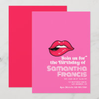 Hot-Pink Pop Art Retro Birthday