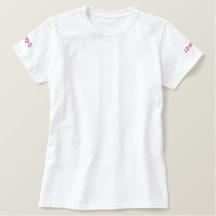 Hot Pink: Pretty Wahine Embroidered T Shirt